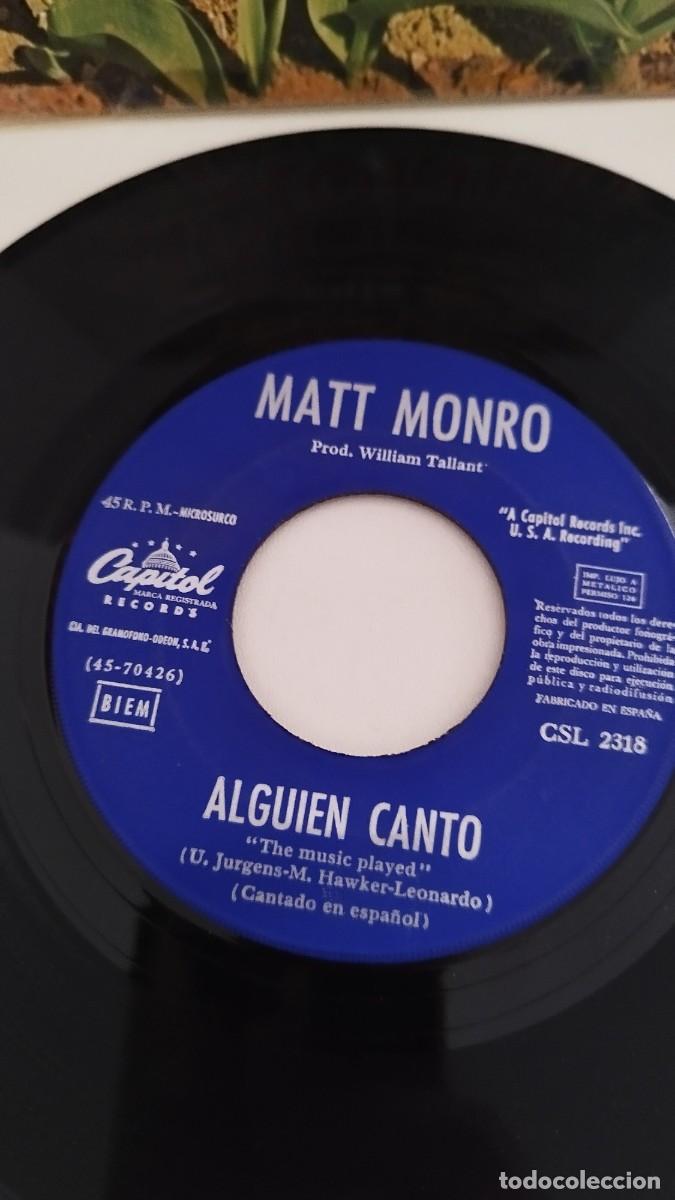 Discos de vinilo: Matt Monro &ndash; Alguien Canto.Single 7&rdquo; - Foto 2