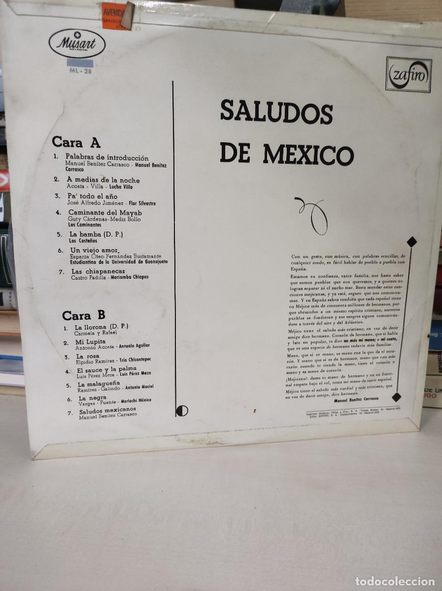 Discos de vinilo: SALUDOS DE MEXICO ZAFIRO - Foto 2
