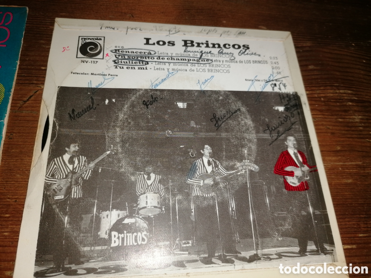 Discos de vinilo: 2 singles de Los Brincos con aut&oacute;grafos - Foto 3