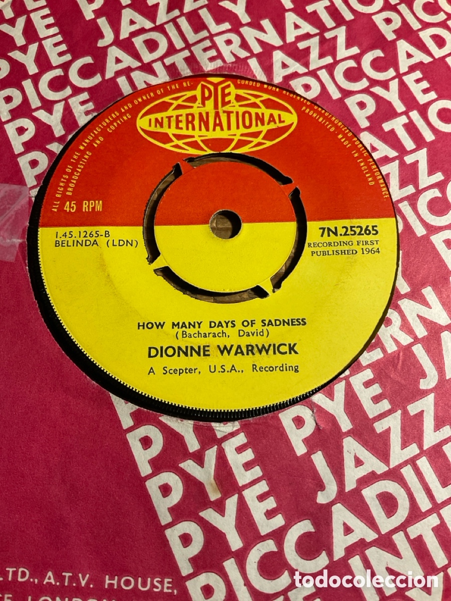 Discos de vinilo: Dionne Warwick-Reach Out For Me - Foto 2
