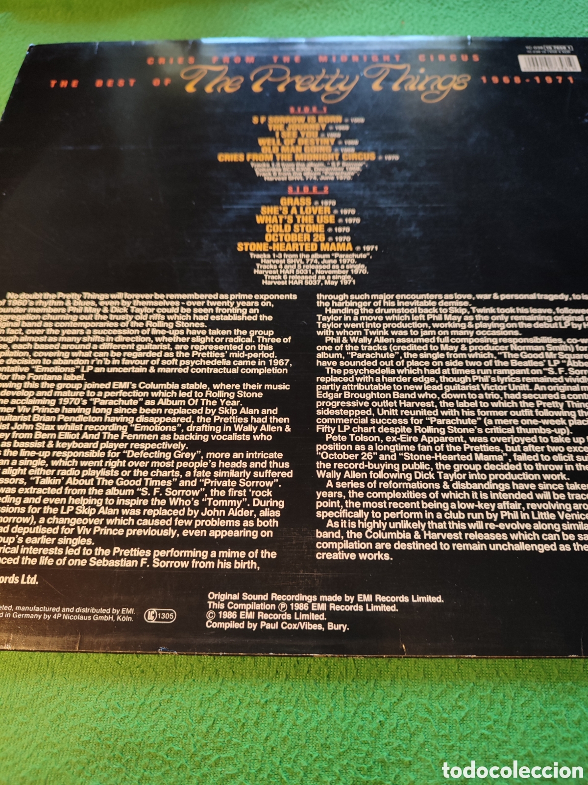 Discos de vinilo: The Pretty Things - Cries from The Midnight Circus - Foto 2