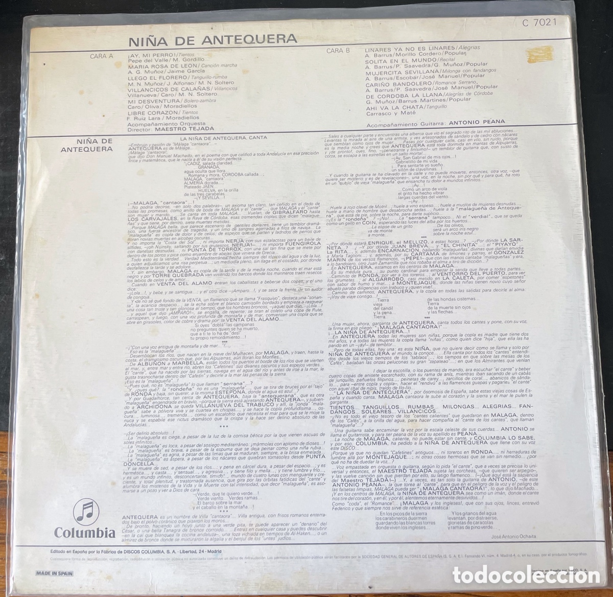 Discos de vinilo: Ni&ntilde;a de Antequera Lp - Foto 2