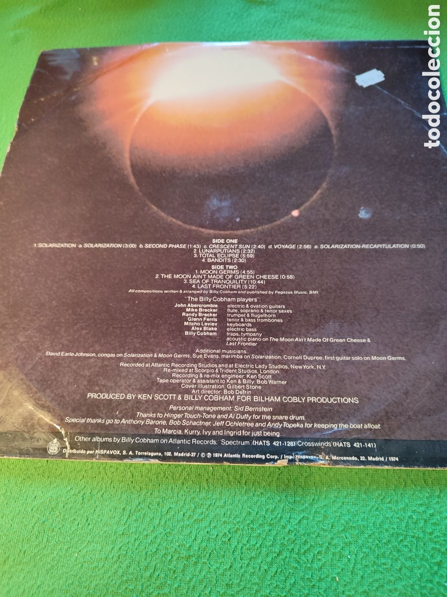 Discos de vinilo: Billy Cobham - Total eclipse - Foto 2