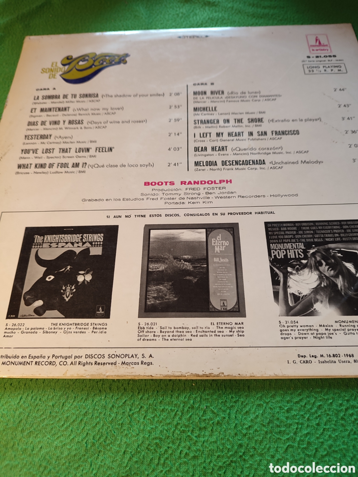 Discos de vinilo: Boots Randolph - El sonido de Boots - Foto 2