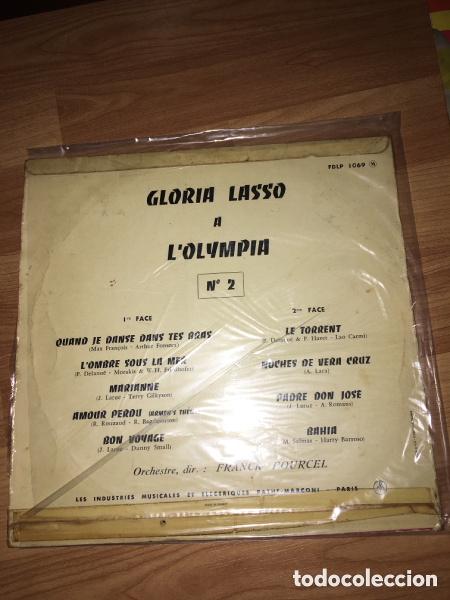 Discos de vinilo: Gloria Lasso - Disco medio Franc&eacute;s - Foto 2