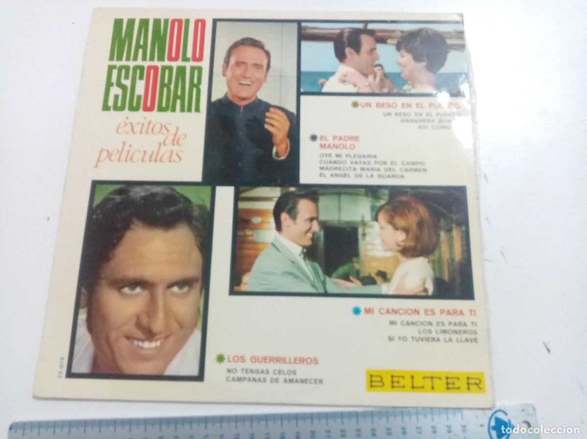 Discos de vinilo: DISCO DE VINILO - MANOLO ESCOBAR - EXITOS DE PELICULAS - Foto 2