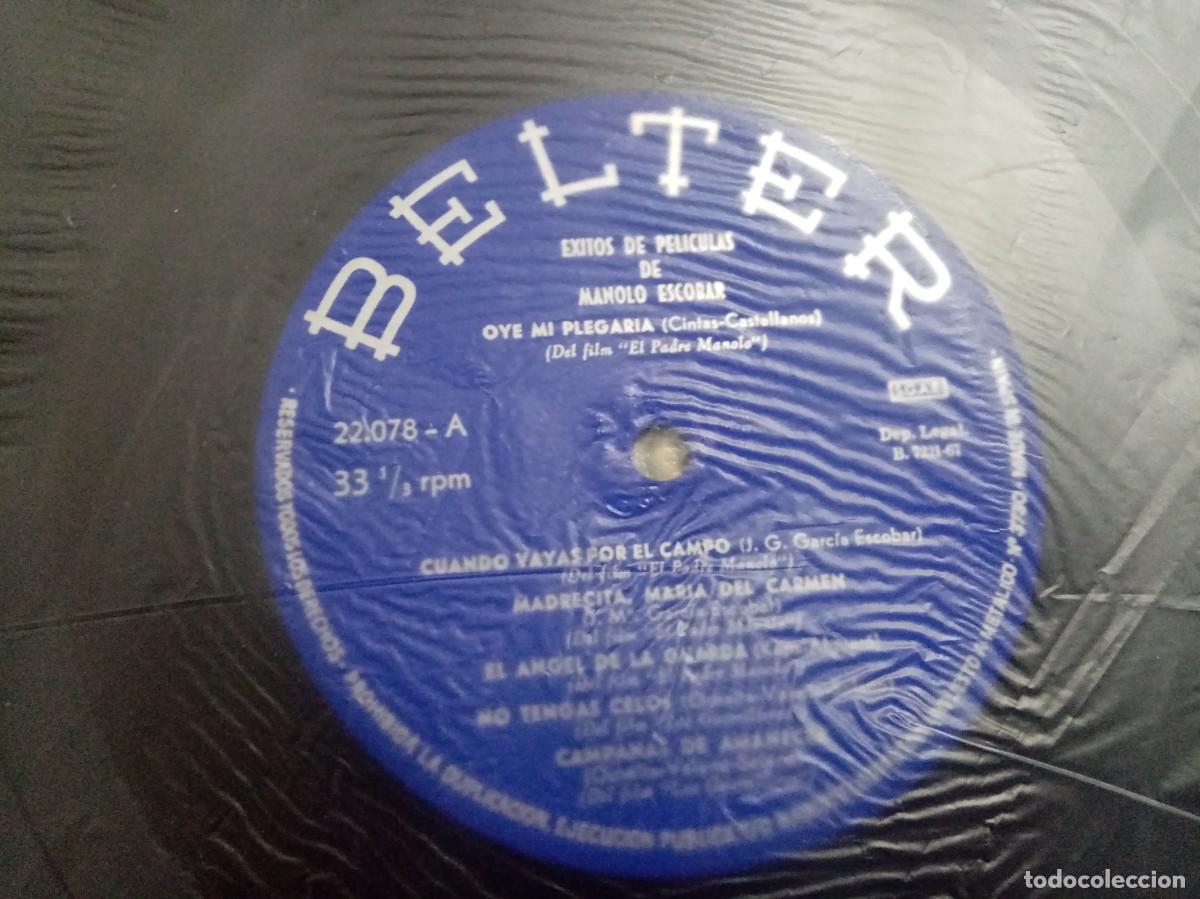 Discos de vinilo: DISCO DE VINILO - MANOLO ESCOBAR - EXITOS DE PELICULAS - Foto 3