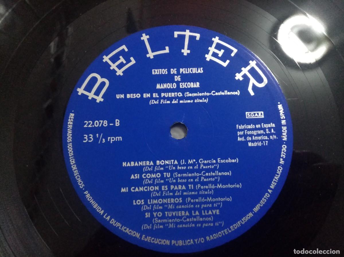 Discos de vinilo: DISCO DE VINILO - MANOLO ESCOBAR - EXITOS DE PELICULAS - Foto 5