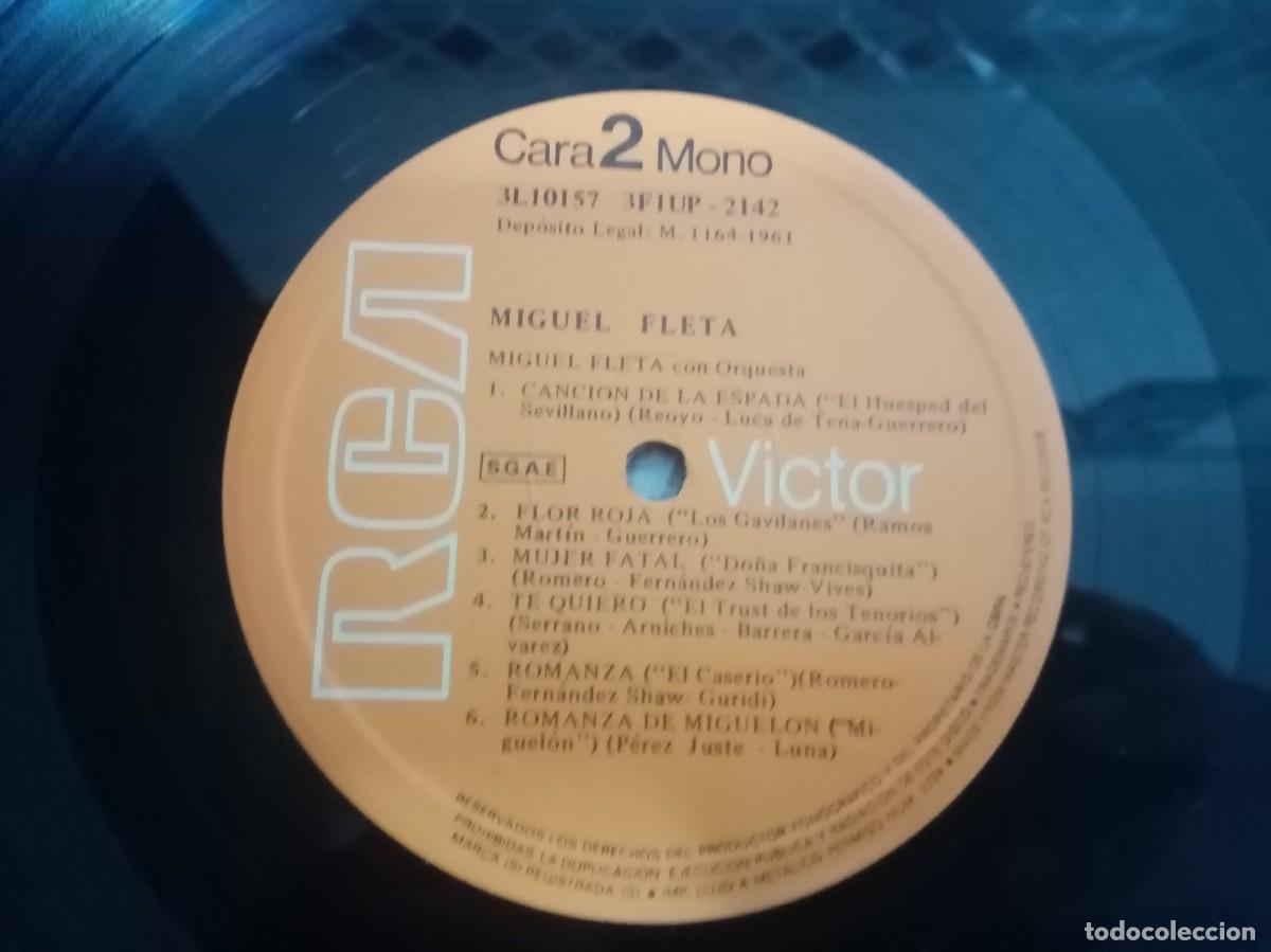 Discos de vinilo: DISCO DE VINILO - MIGUEL FLETA CON ORQUESTA - Foto 5