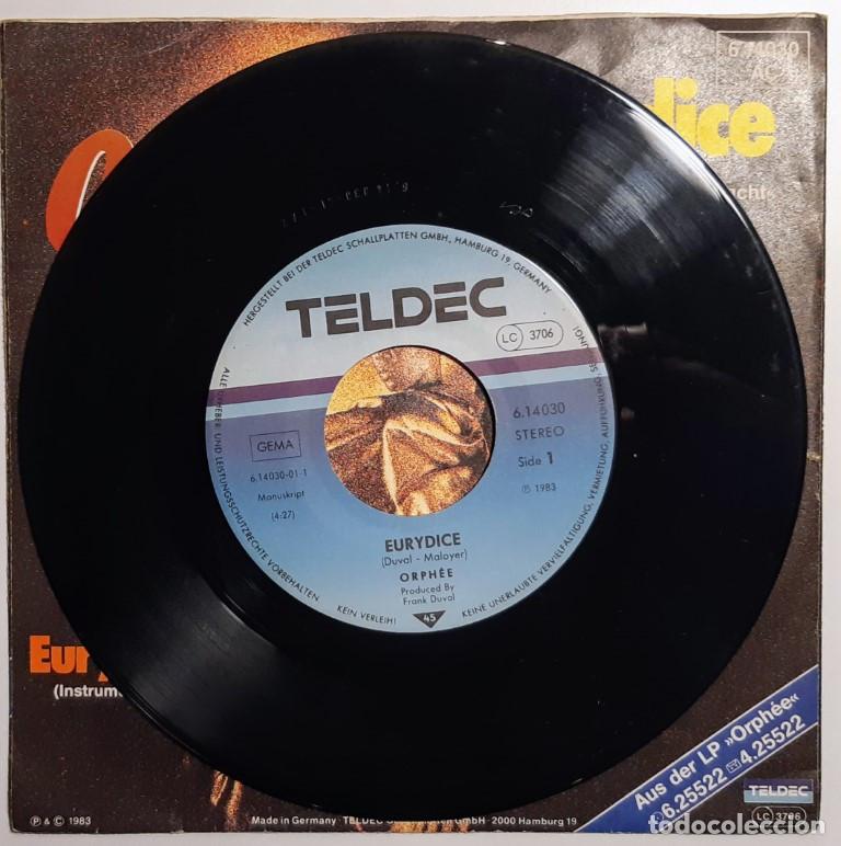 Discos de vinilo: Orph&eacute;e. Eurydice/ Eurydice (instrumental). Teldec, Germany 1982 single - Foto 3