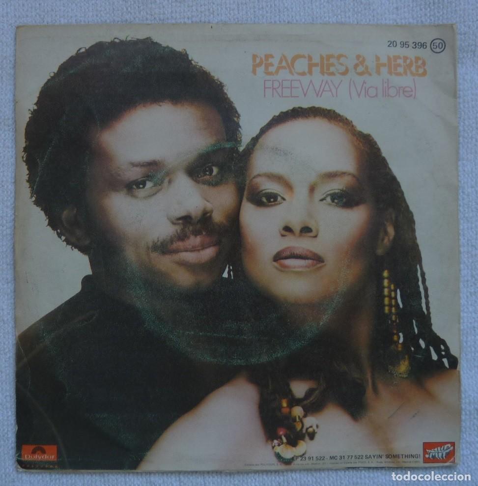Discos de vinilo: PEACHES & HERS // FREEWAY // 1981 // SINGLE - Foto 2