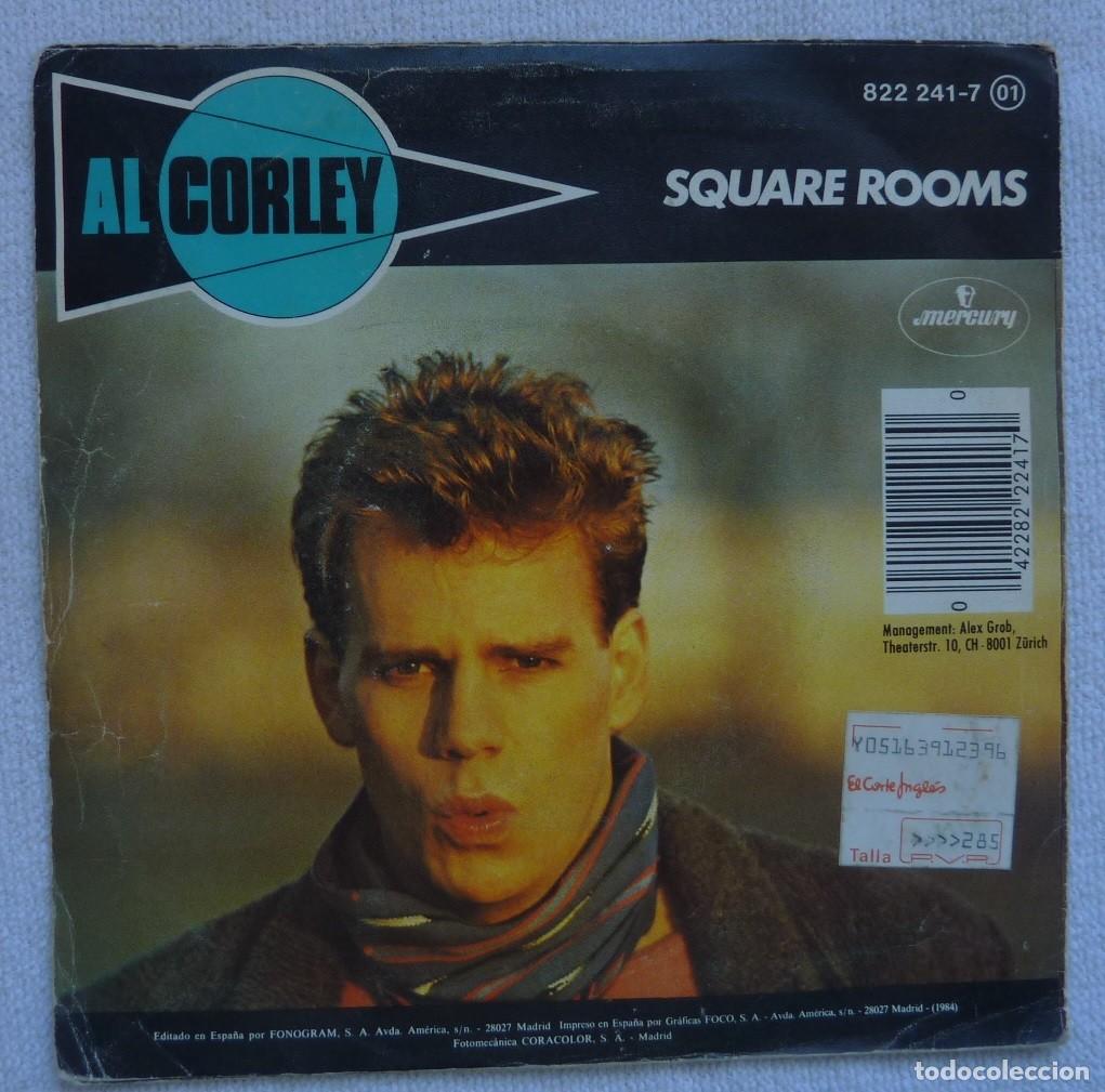 Discos de vinilo: AL CORLEY // SQUARE ROOMS // 1984 // SINGLE - Foto 2