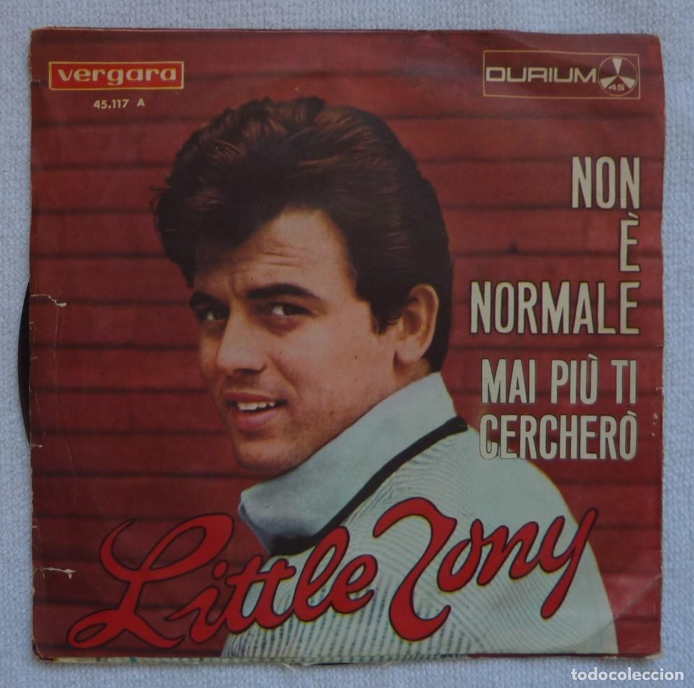 Discos de vinilo: LITTLE TONY // NON E NORMALE // 1966 // SINGLE - Foto 2