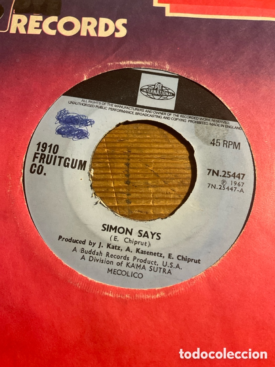 Discos de vinilo: 1910 Fruitgum Co. Simon Says - Foto 1