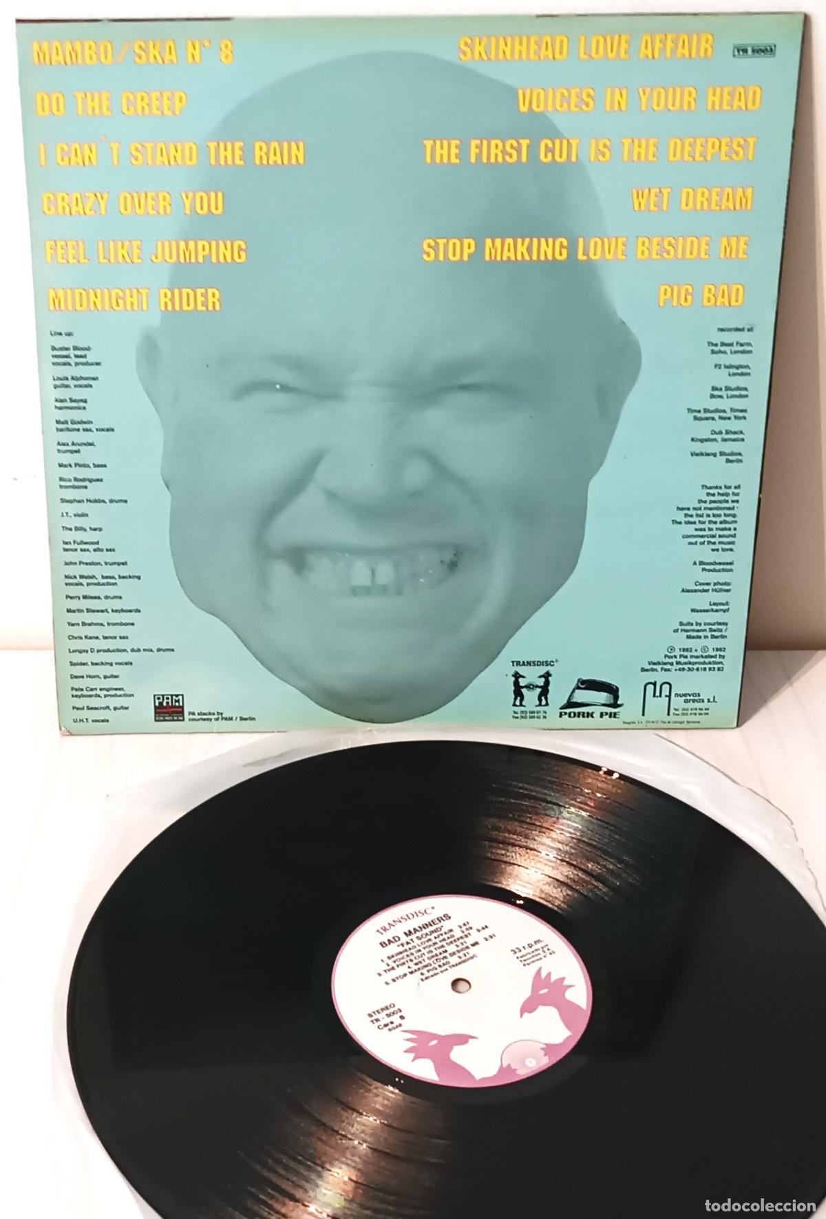Discos de vinilo: BAD MANNERS - FAT SOUND TRANSDISC - 1992 - Foto 2