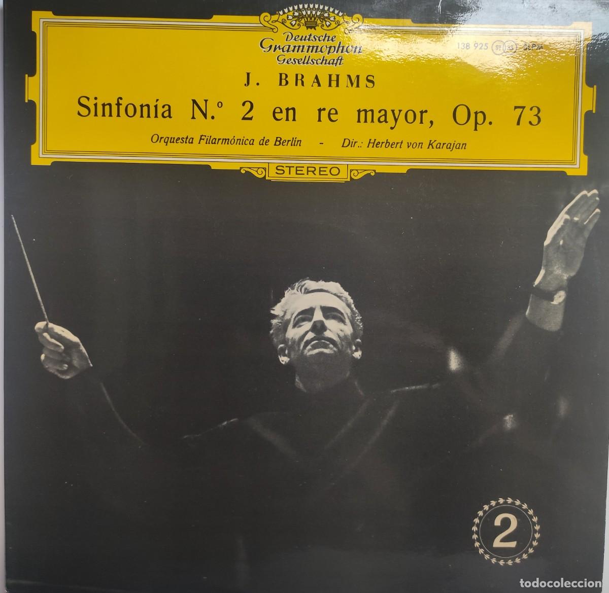 Discos de vinilo: Brahms sinfon&iacute;a numero 2 - Herbert Karajan - Foto 1