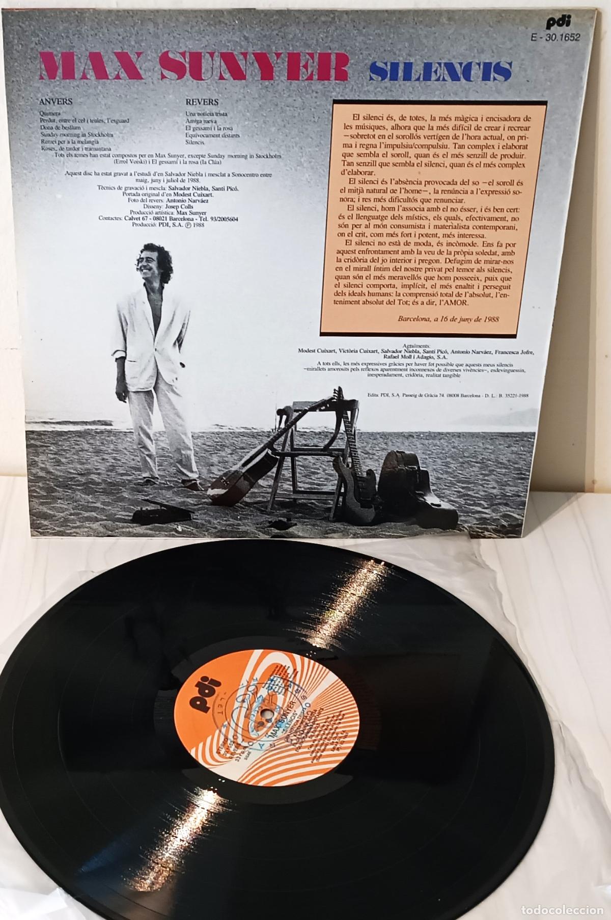 Discos de vinilo: MAX SUNYER - SILENCIS PDI - 1988 - Foto 2