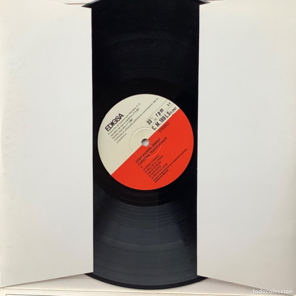 Discos de vinilo: JOAN MANUEL SERRAT-CAN&Ccedil;ONS TRADICIONALS - Foto 3