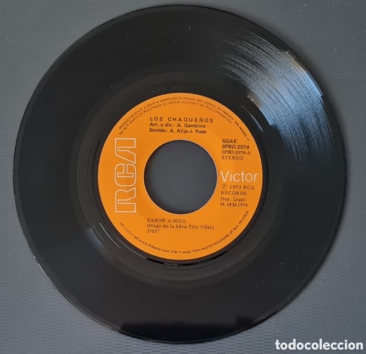 Discos de vinilo: SINGLE - LOS CHAQUE&Ntilde;OS - SABOR A MIEL - 1973 - Foto 3