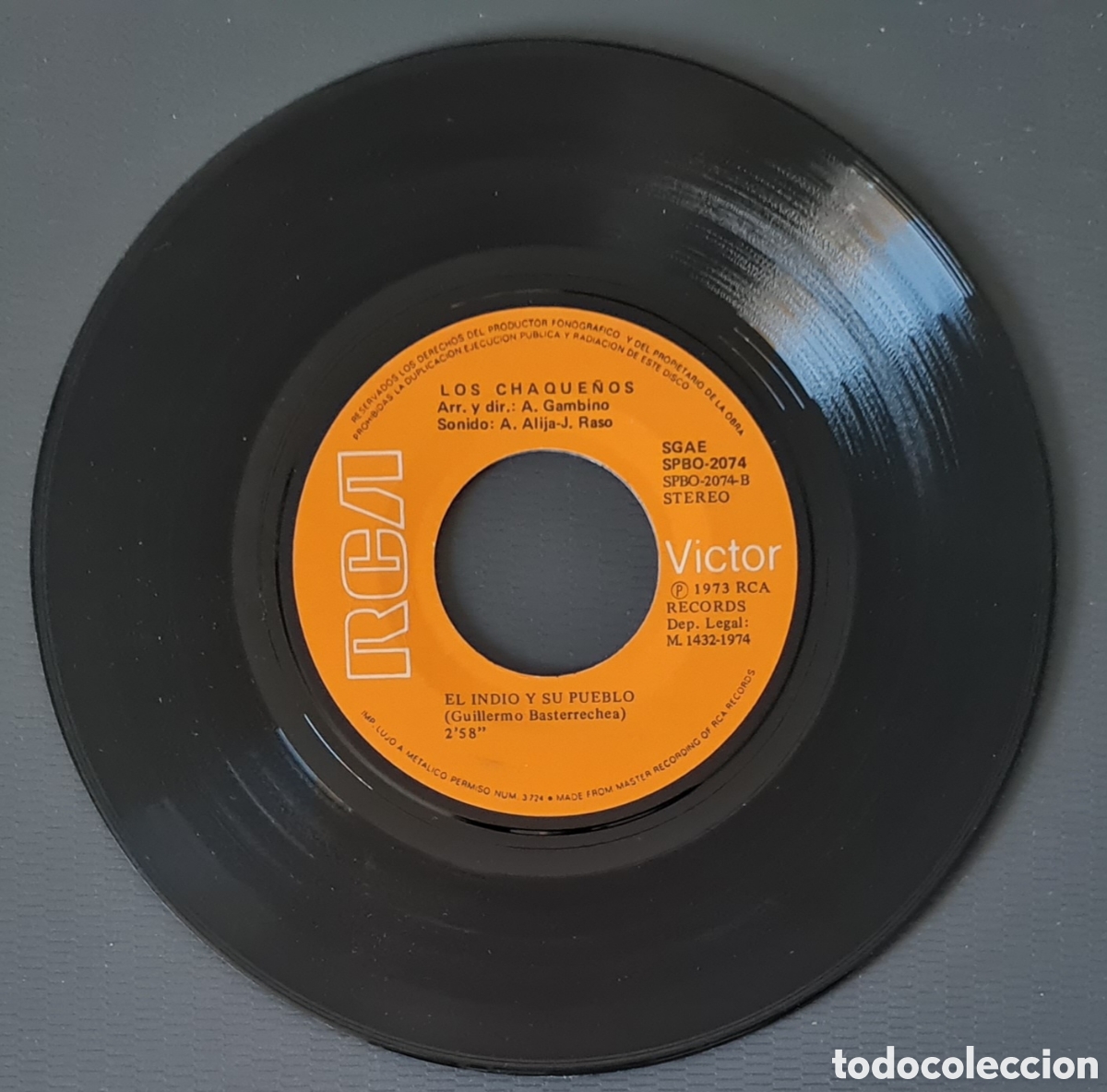 Discos de vinilo: SINGLE - LOS CHAQUE&Ntilde;OS - SABOR A MIEL - 1973 - Foto 4
