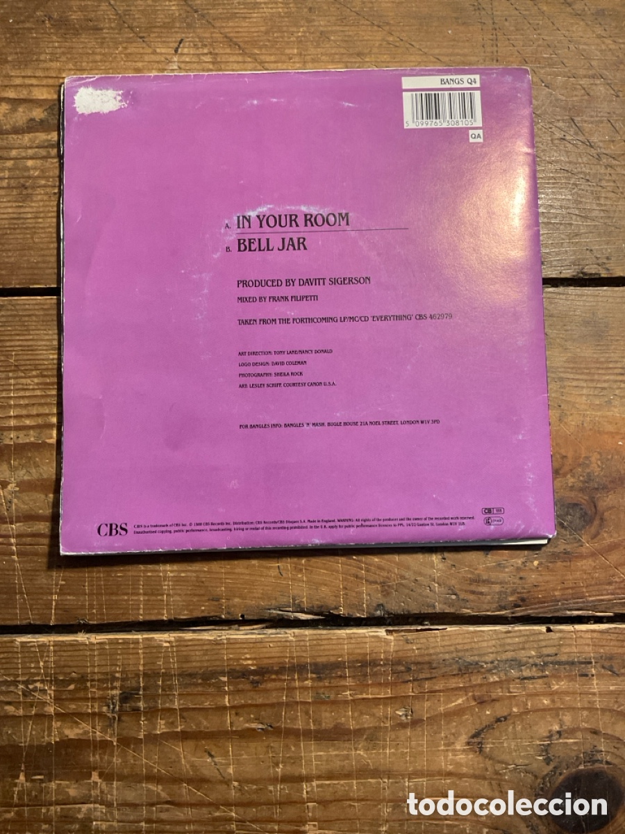 Discos de vinilo: The Bangles-In My Room poster bag - Foto 2