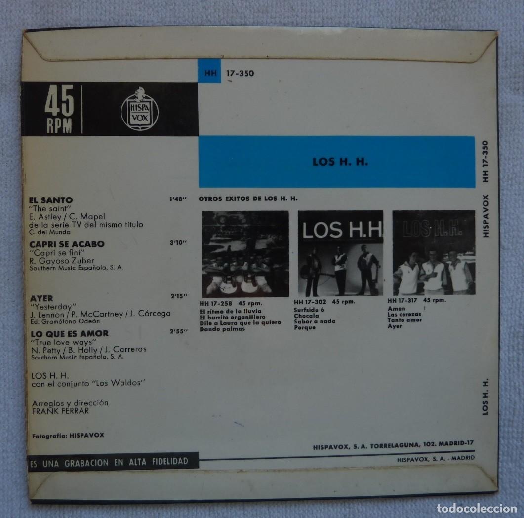 Discos de vinilo: LOS H.H. // EL SANTO+3 // 1965 // EP - Foto 2