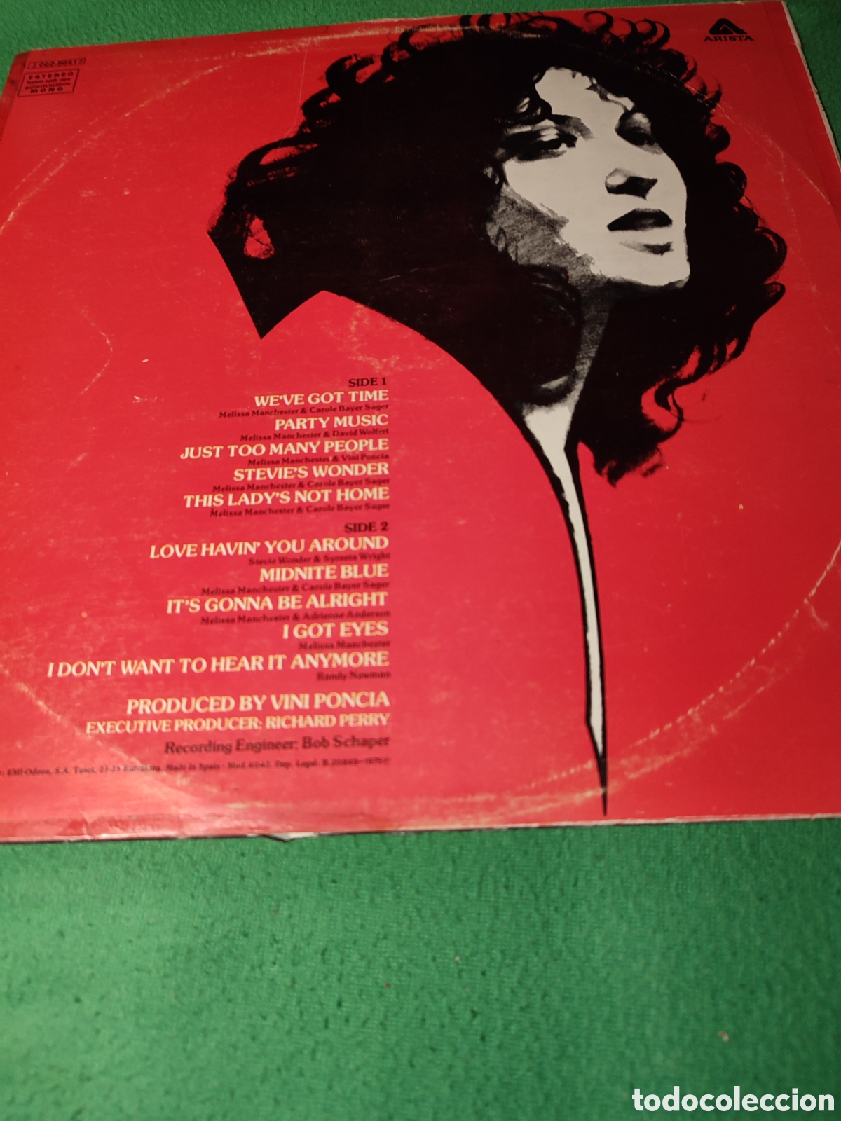 Discos de vinilo: Melissa Manchester - Melissa - Foto 2