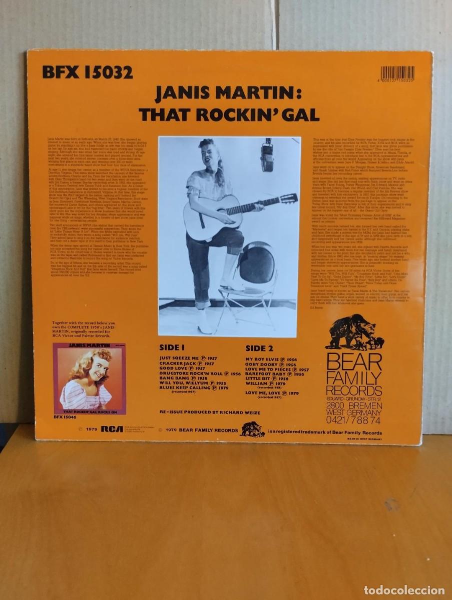 Discos de vinilo: JANIS MARTIN ---- THAT ROCKIN&acute;GAL - Foto 2