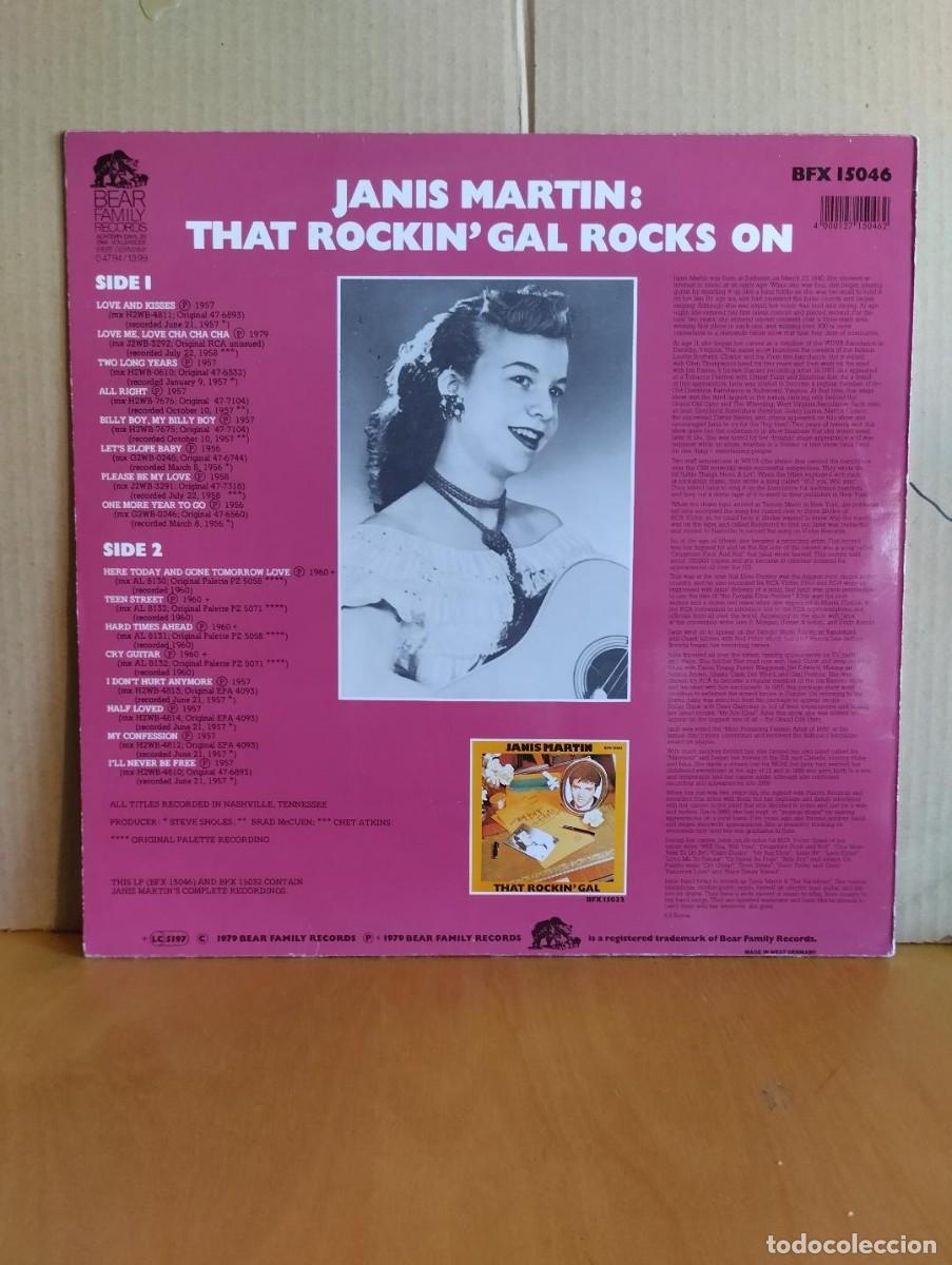 Discos de vinilo: JANIS MARTIN ---- THAT ROCKIN&acute;GAL ROCK ON - Foto 2
