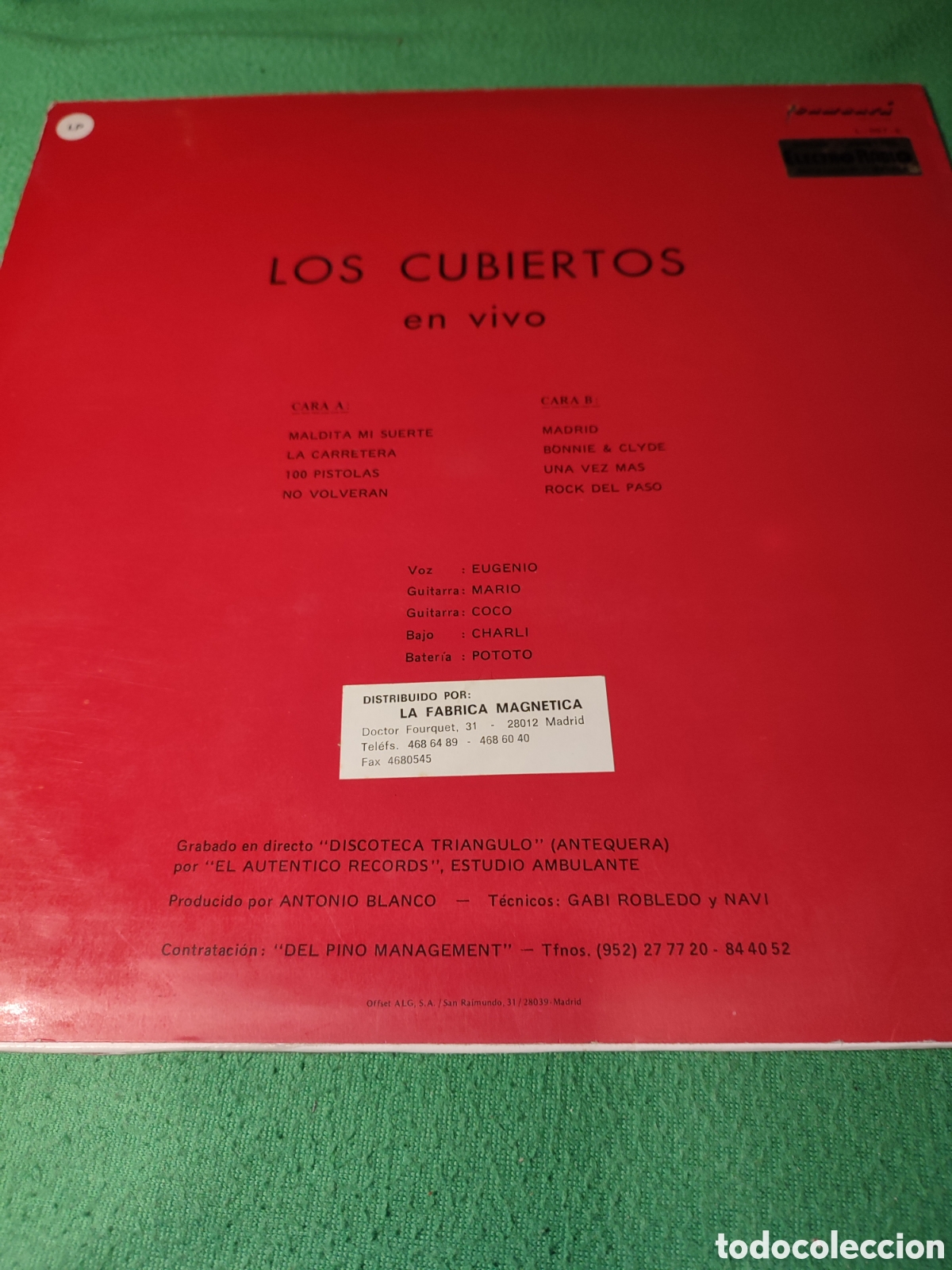 Discos de vinilo: Los Cubiertos - En vivo - Foto 2