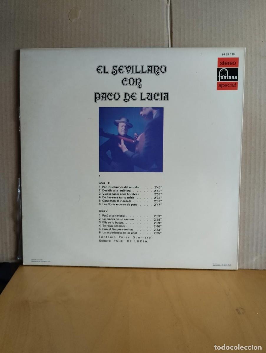 Discos de vinilo: PACO DE LUCIA CON EL SEVILLANO - Foto 2