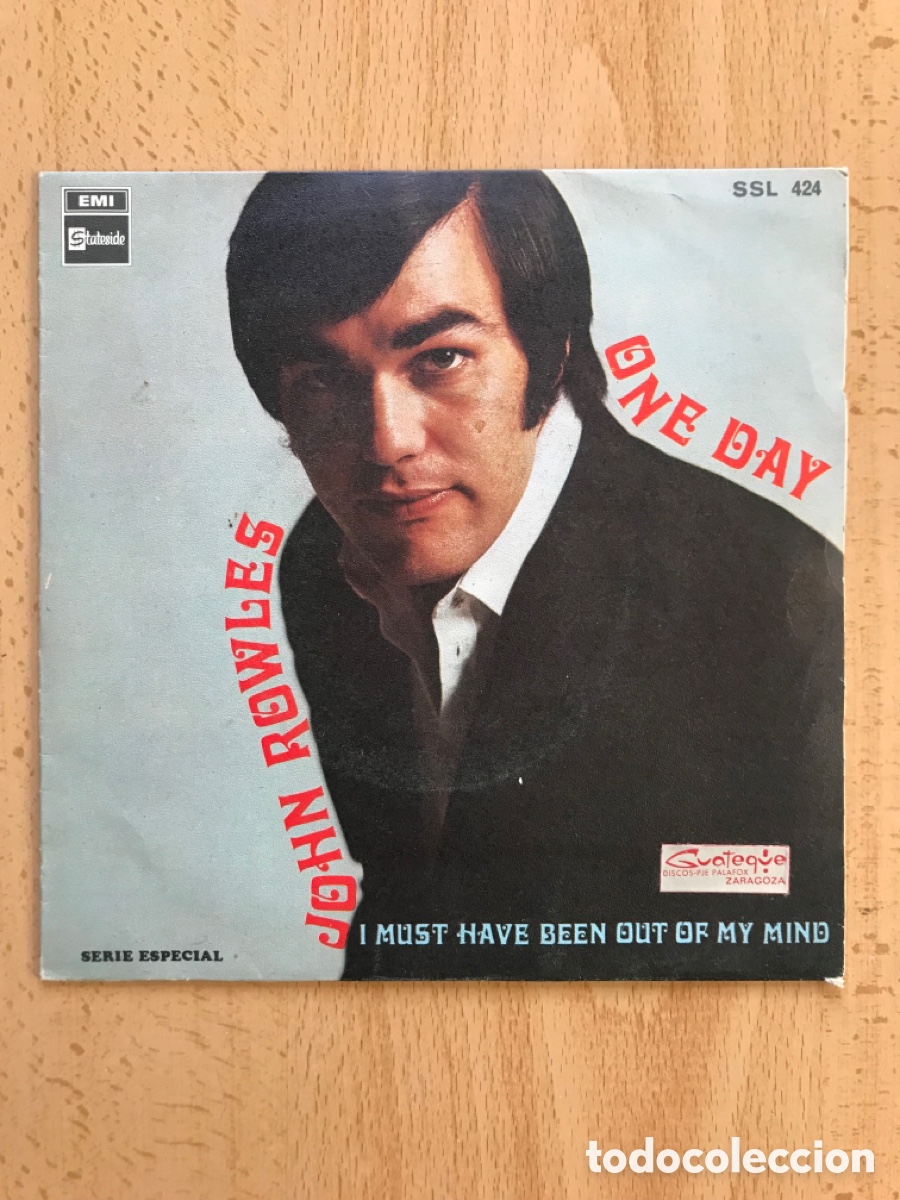 Discos de vinilo: Single &rdquo; ONE DAY&rdquo; de JOHN ROWLES serie especial - Foto 1