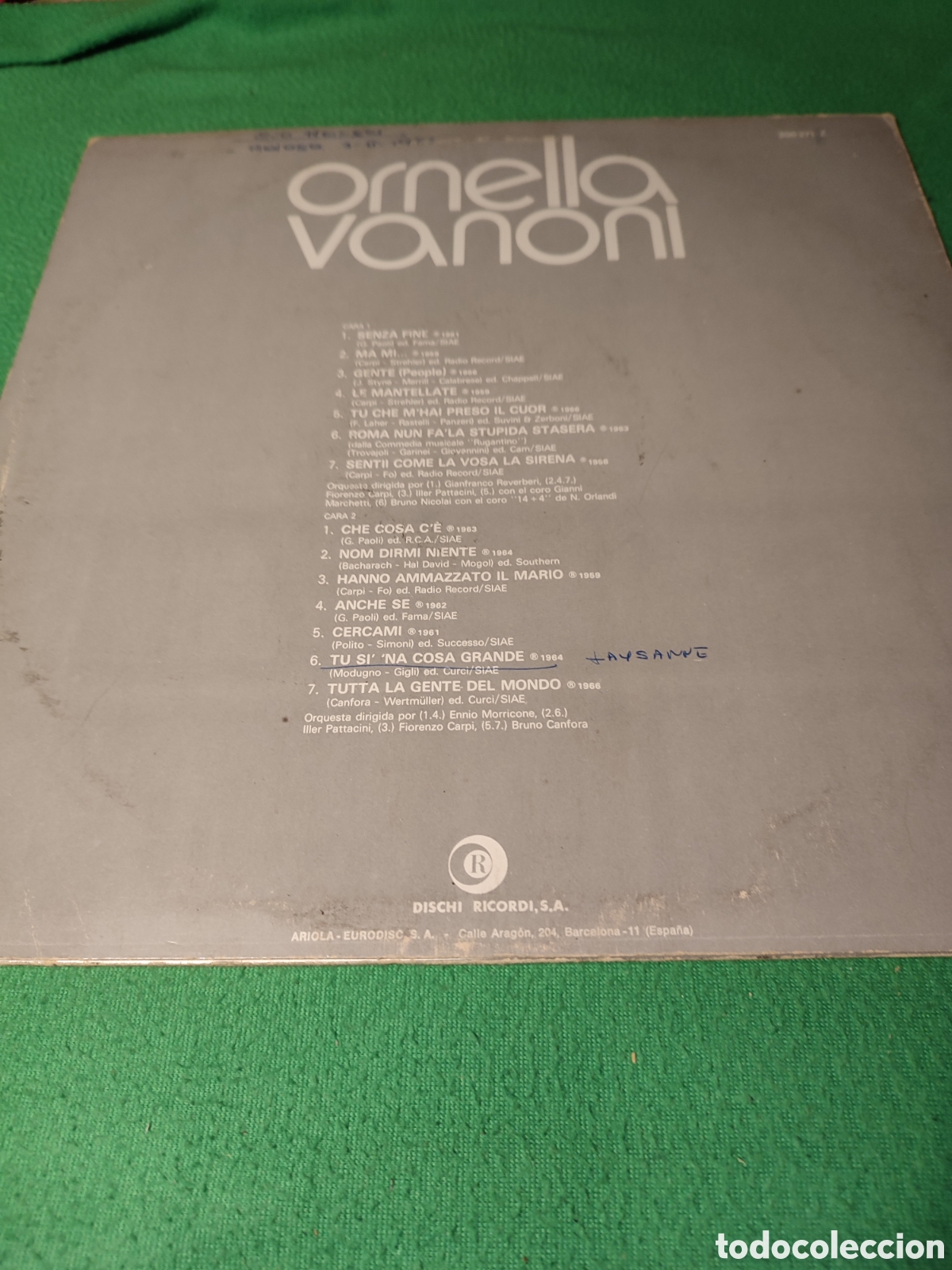 Discos de vinilo: Ornella Vanoni - Questa sera - Foto 2