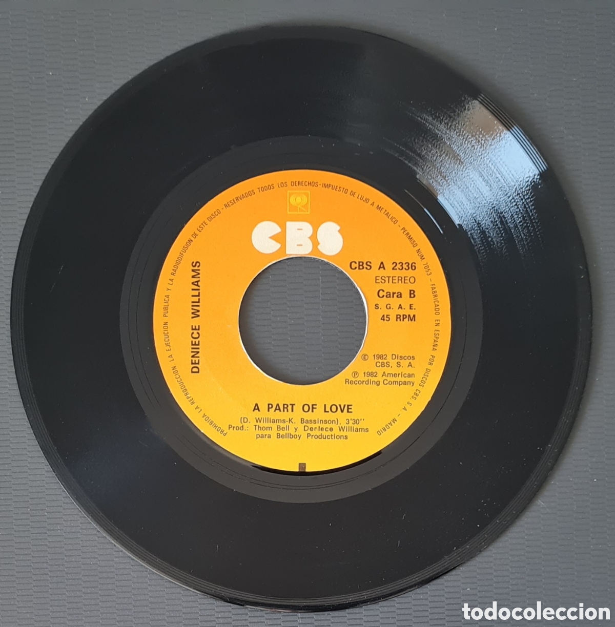 Discos de vinilo: SINGLE - DENIECE WILLIAMS - ITS GONNA TAKE A MIRACLE - 1982 - Foto 4