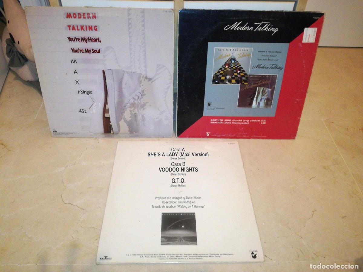 Discos de vinilo: LOTE DE 3 MAXIS SINGLE DE MODERN TALKING Y BLUE SYSTEM-EDICIONES ORIGINAL ESPA&Ntilde;OLAS - Foto 2