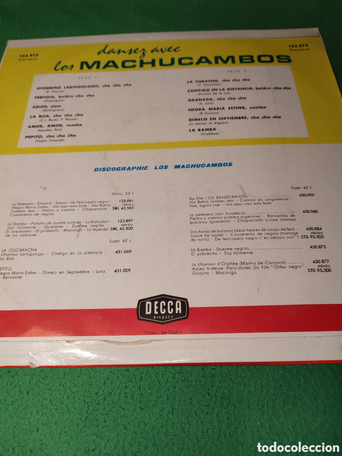 Discos de vinilo: Los Machucambos - Dansez avec - Foto 2