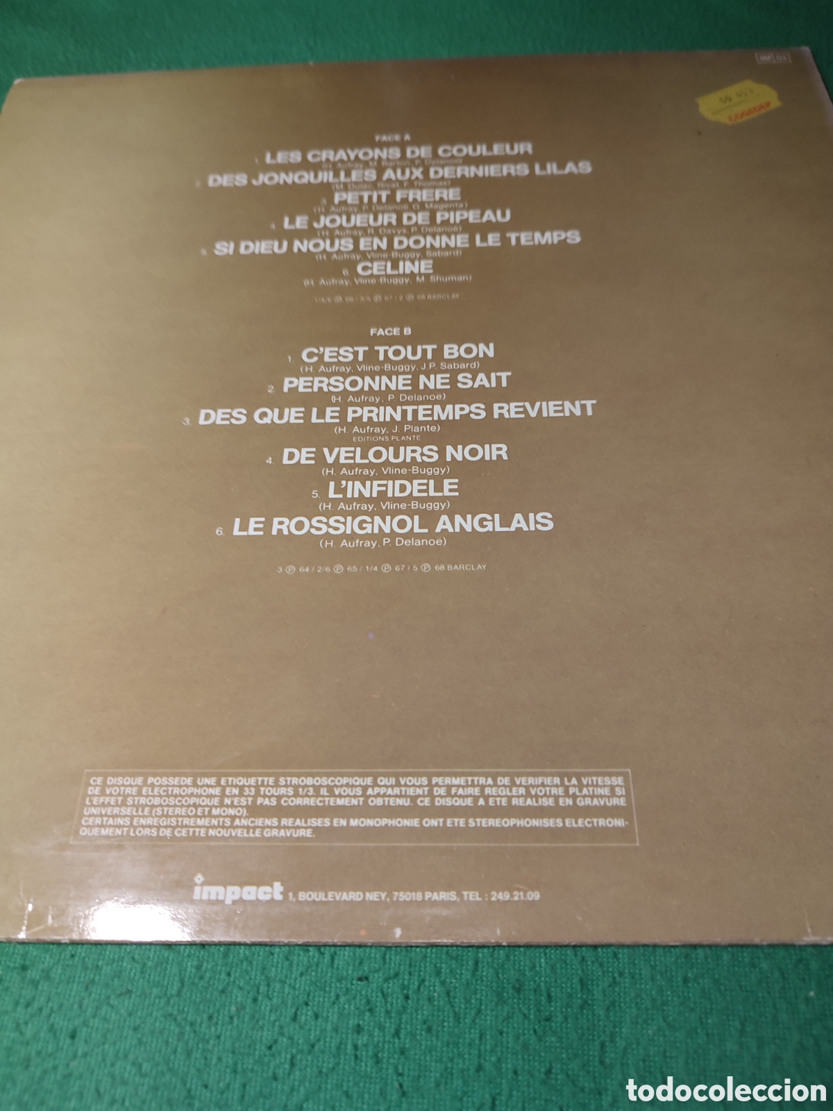 Discos de vinilo: Hugues Aufray - Same - Foto 2