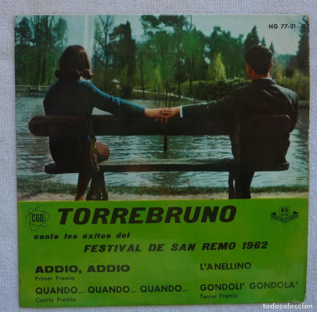 Discos de vinilo: TORREBRUNO // ADDIO ADDIO+3 // 1963 // EP - Foto 1