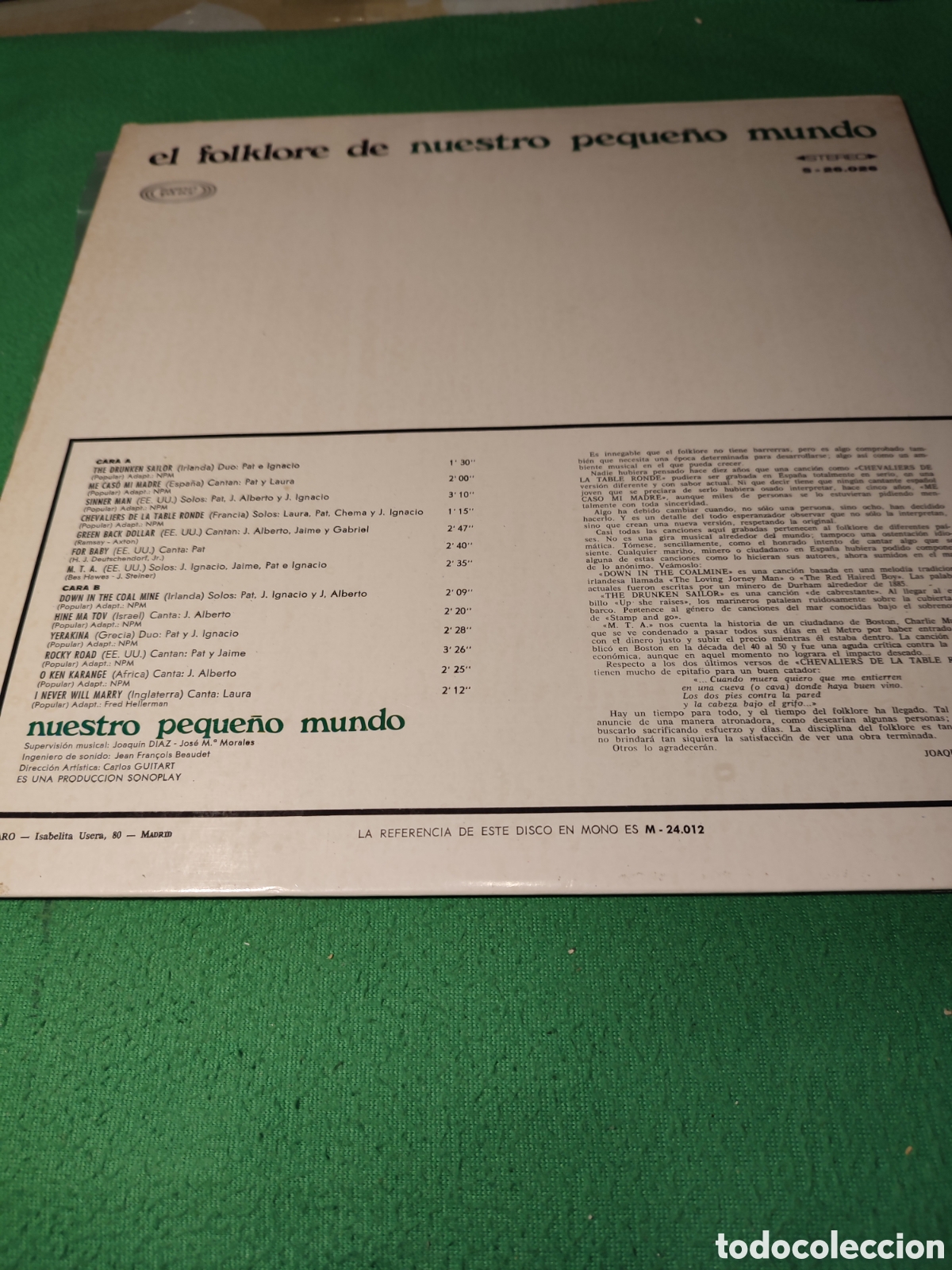Discos de vinilo: Nuestro Peque&ntilde;o Mundo - El Folklore de - Foto 4
