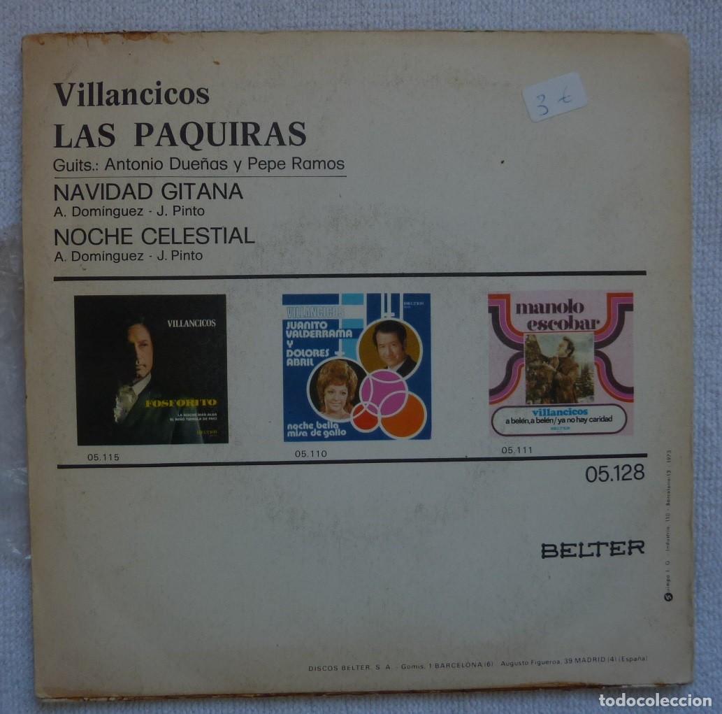 Discos de vinilo: LAS PAQUIRAS // NAVIDAD GITANA// 1973 // SINGLE - Foto 2