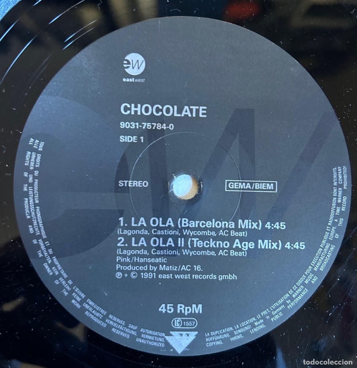 Discos de vinilo: Chocolate.La Ola.VG/VG.1991.Germany - Foto 3
