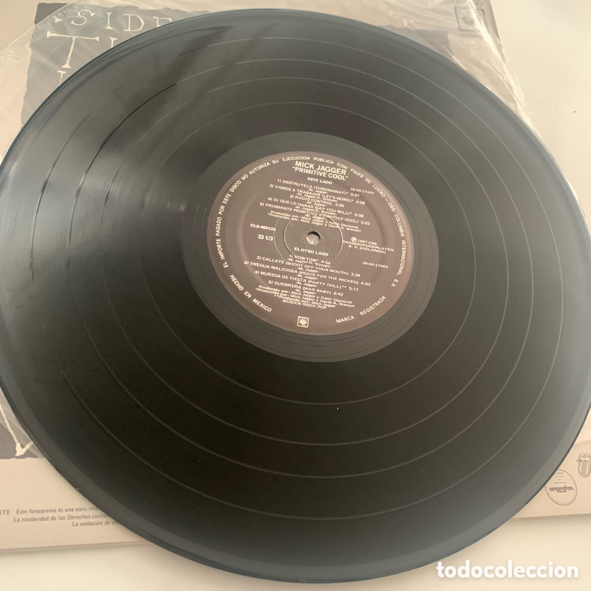 Discos de vinilo: Lp Mick Jagger - Primitive Cool edicion mexicana de 1987 - Foto 3