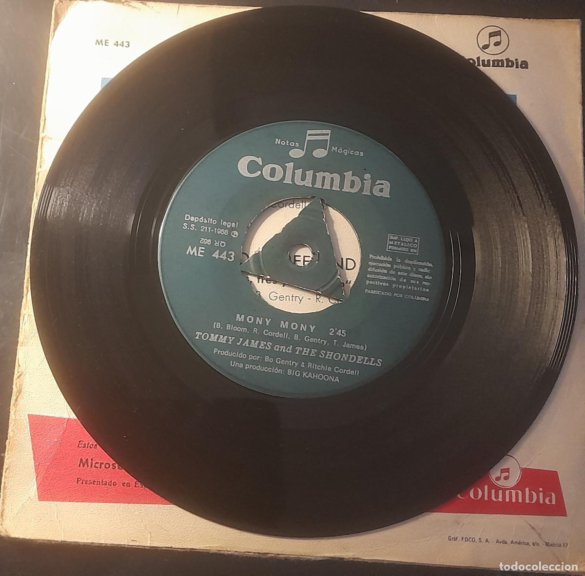 Discos de vinilo: TOMMY JAMES AND THE SHONDELLS &rdquo;mony mony&rdquo; - Foto 2
