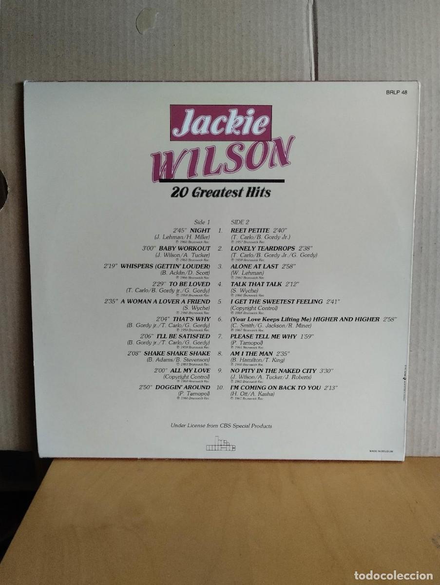 Discos de vinilo: JACKIE WILSON --- 20 GREATEST HITS - Foto 2
