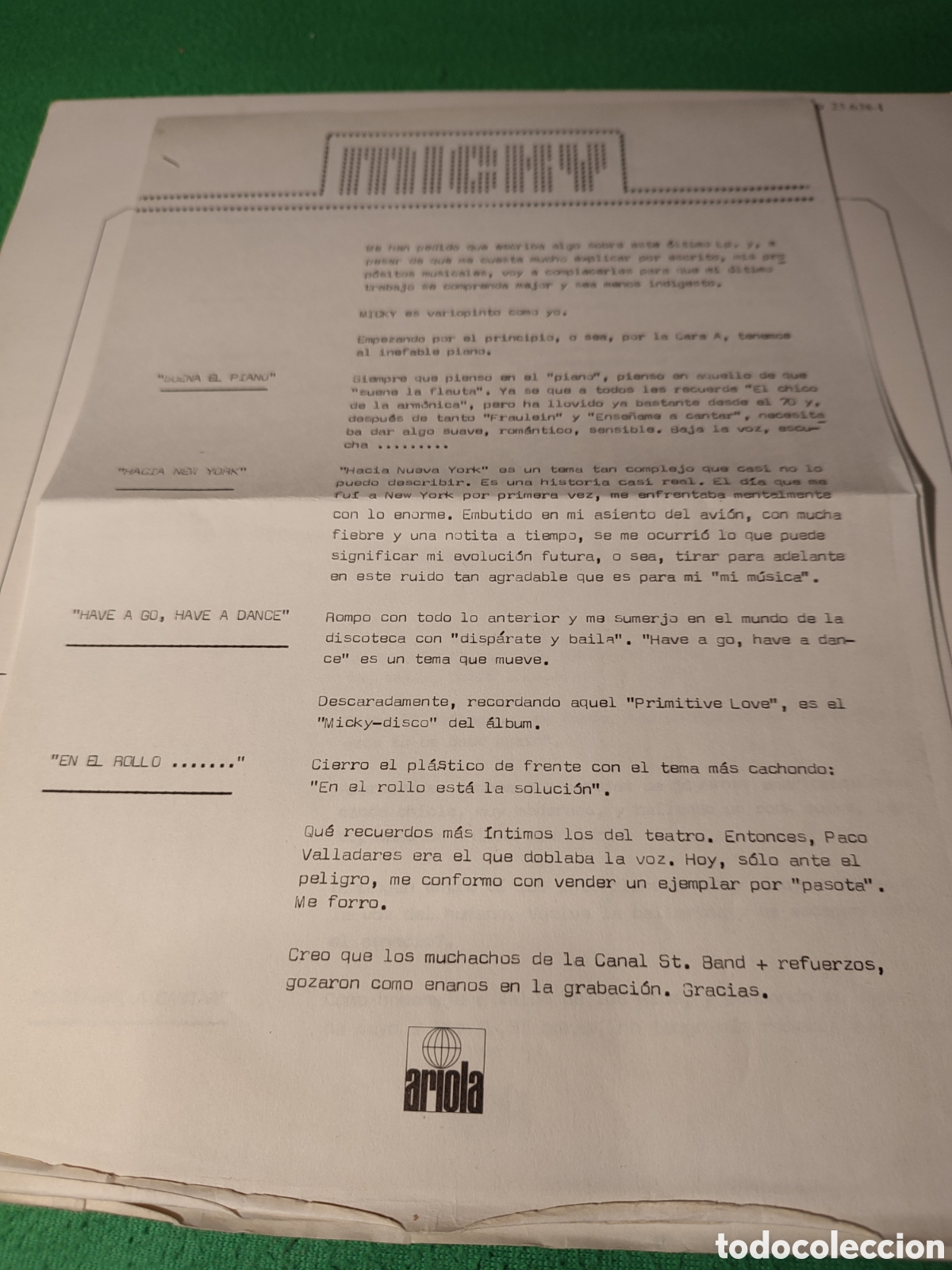 Discos de vinilo: Micky - Sus &eacute;xitos Vinilo Lp - Foto 3