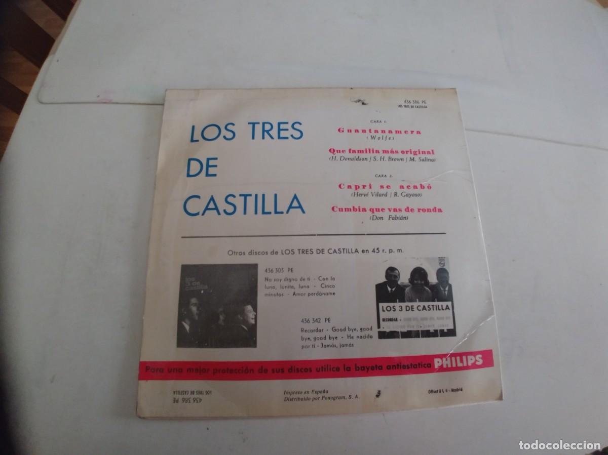 Discos de vinilo: LOS 3 DE CASTILLA-EP GUANTANAMERA +3 - Foto 2