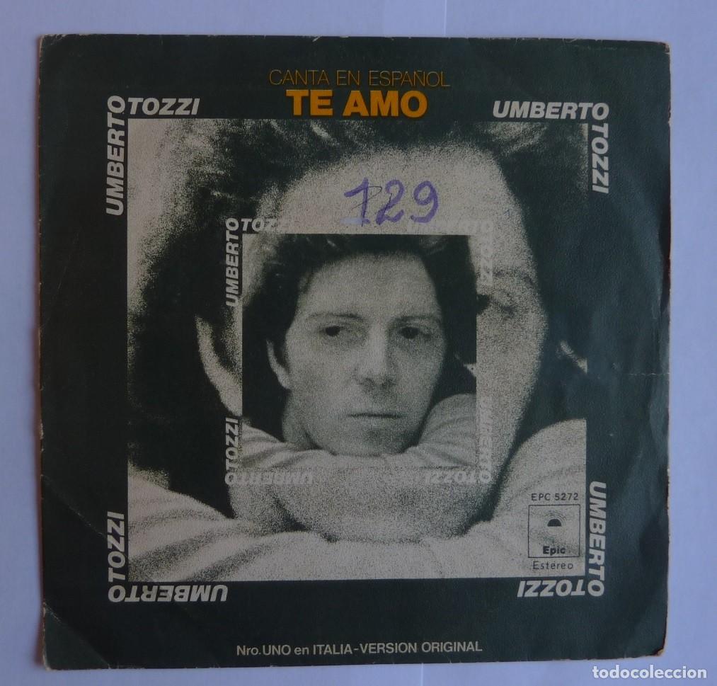 Discos de vinilo: UMBERTO TOZZI // TE AMO // 1977 // SINGLE - Foto 1
