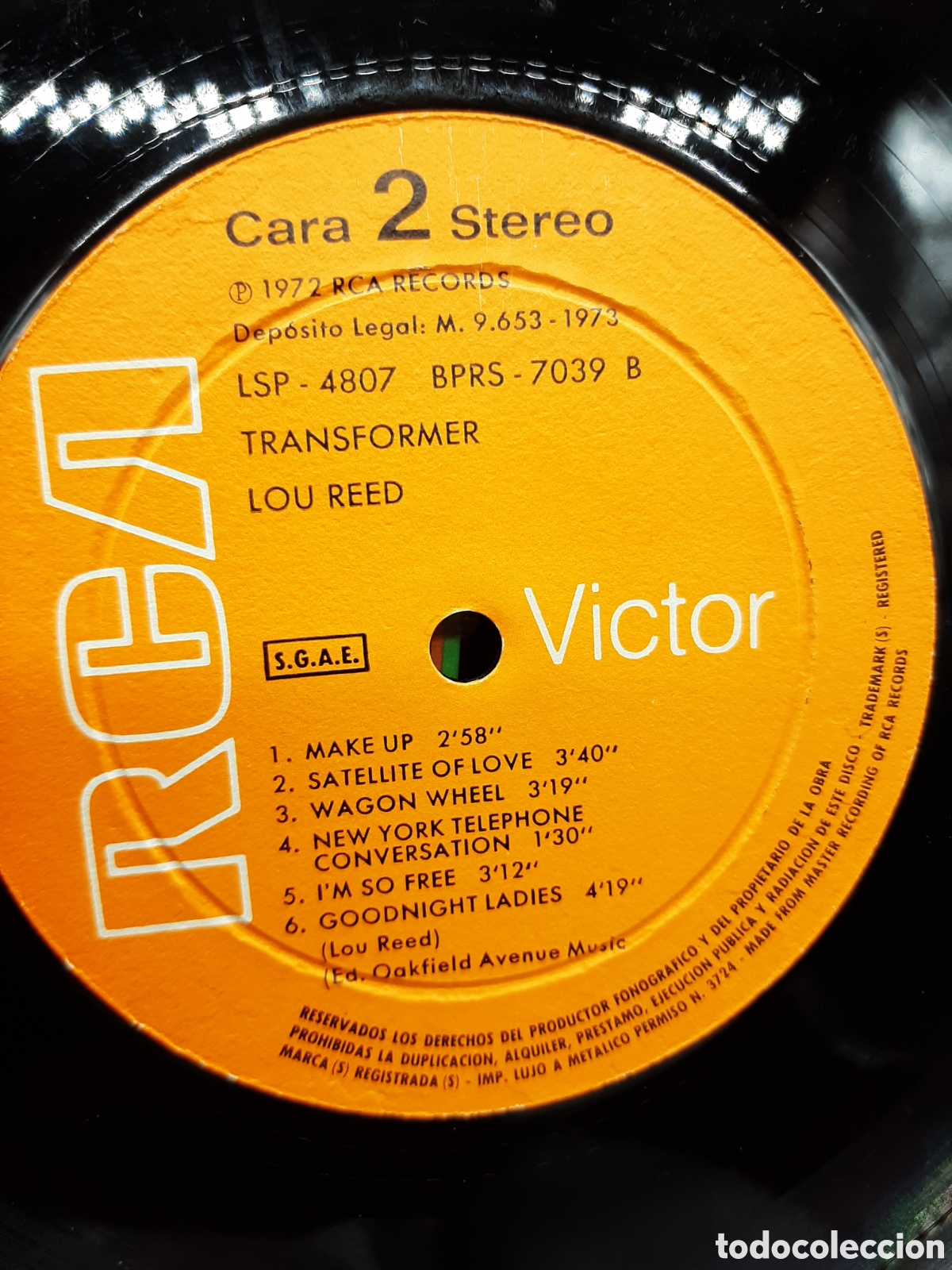 Discos de vinilo: LP LOU REED. Transformer. RCA VICTOR. - Foto 5