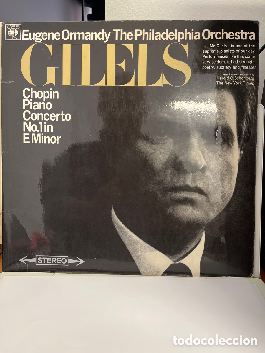 Discos de vinilo: Gilels. Eugene Ormandy. The Philadelphia Orchestra. - Foto 1
