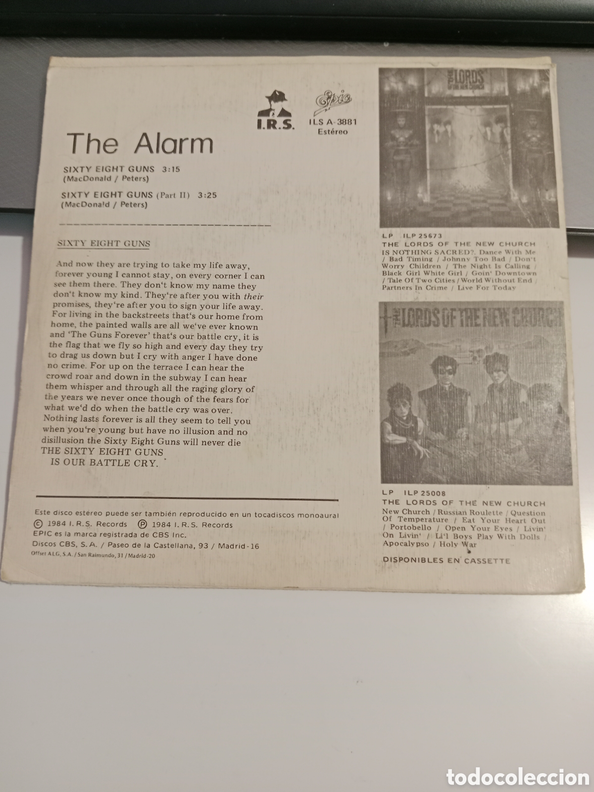 Discos de vinilo: The Alarm - Sixty eight guns - Foto 2